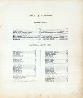 Table of Contents, Manitowoc County 1921